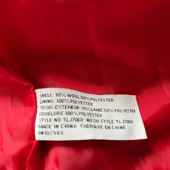 Red Plaid Wool Jacket by Tulle! Size: Small - Picture 6 of 9